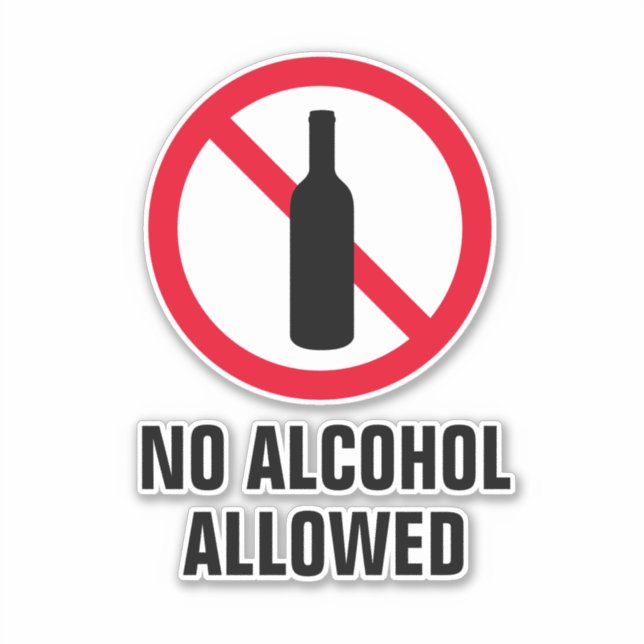 No alcohol allowed public drinking prohibited (Front)