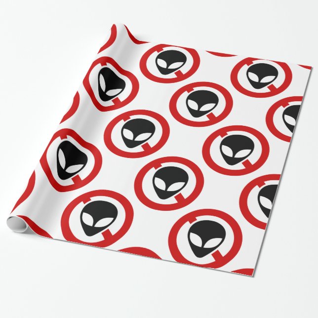 NO ALIENS WRAPPING PAPER (Unrolled)