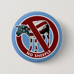 No American Sheeple Button