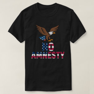 No Amnesty Bold Eagle Patriotic T-Shirt Design – U
