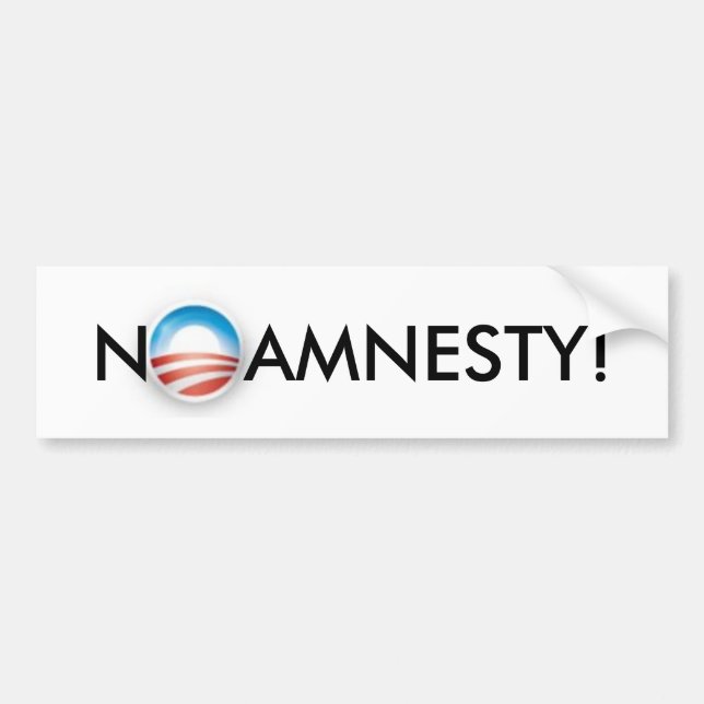 No Amnesty! Bumper Sticker (Front)