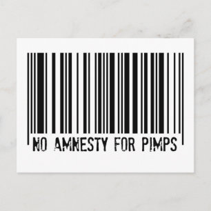 No Amnesty For Pimps - postcard
