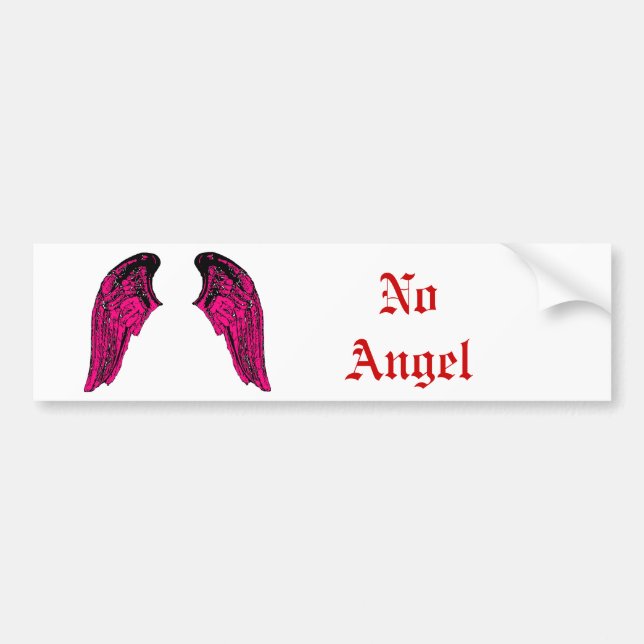 no angel bumper sticker (Front)