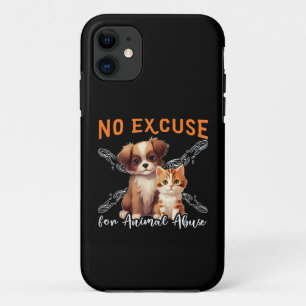 No Animal Abuse Animal Rights Design For Animal Lo iPhone 11 Case