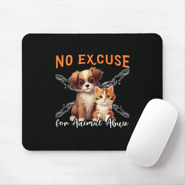 No Animal Abuse Animal Rights Design For Animal Lo Mouse Pad (With Mouse)