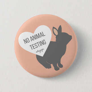 No Animal Testing 6 Cm Round Badge