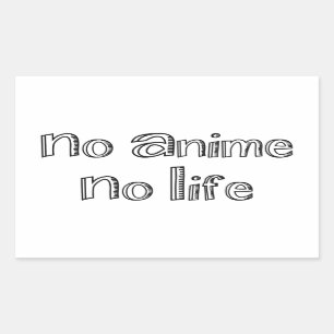 no anime no life rectangular sticker