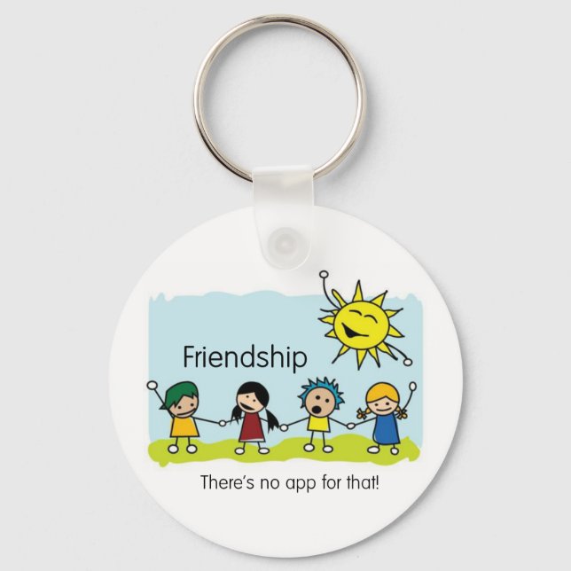 No App for Friendship Key Ring (Front)