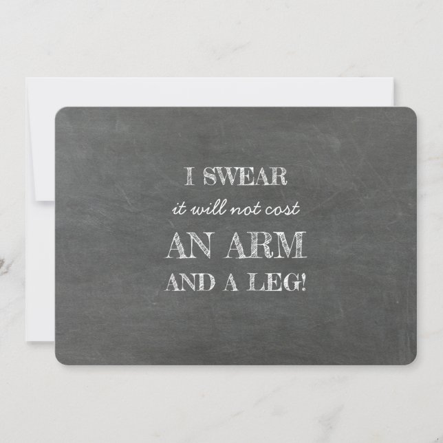No Arm and Leg Funny Bridesmaid Proposal Invitation (Front)