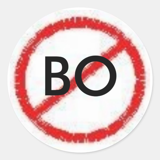 No B.O. Classic Round Sticker (Front)