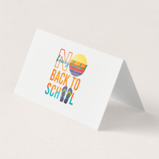 No back to School - homeschooled