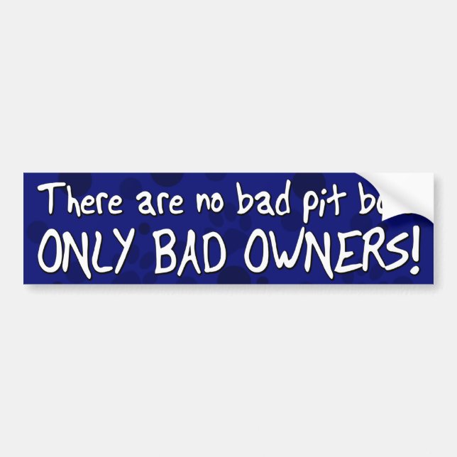 No Bad Pit Bulls Bumper Sticker (Front)