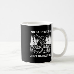 No Bad Trails Just Bad Knees Retro Hiking Bears Fu Coffee Mug