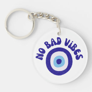 No Bad Vibes Evil Eye - Protection Amulet Key Ring