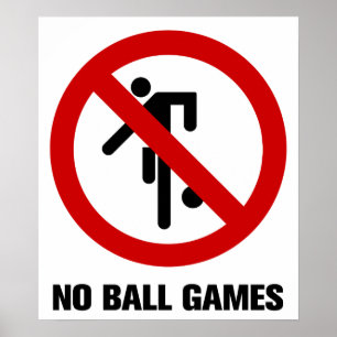 NO Ball Games ⚠ Thai Park Sign ⚠