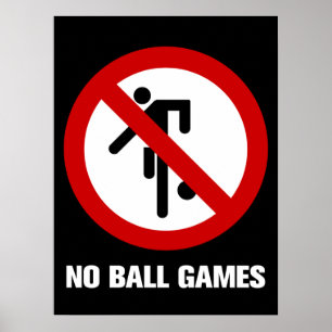 NO Ball Games ⚠ Thai Park Sign ⚠