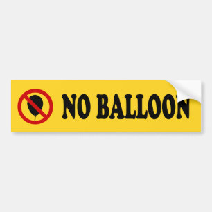 NO Balloon ⚠ Thai Sign ⚠ Bumper Sticker