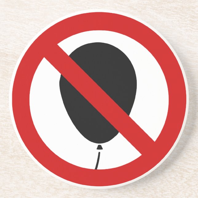 NO Balloon ⚠ Thai Sign ⚠ Coaster (Front)