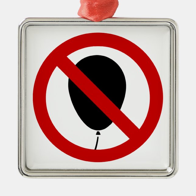 NO Balloon ⚠ Thai Sign ⚠ Metal Tree Decoration (Front)