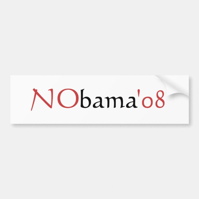 NO, bama, '08 Bumper Sticker (Front)