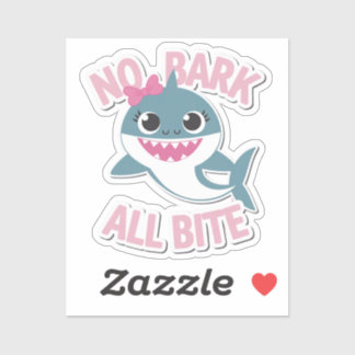 No bark all bite shark girly coquette bow 