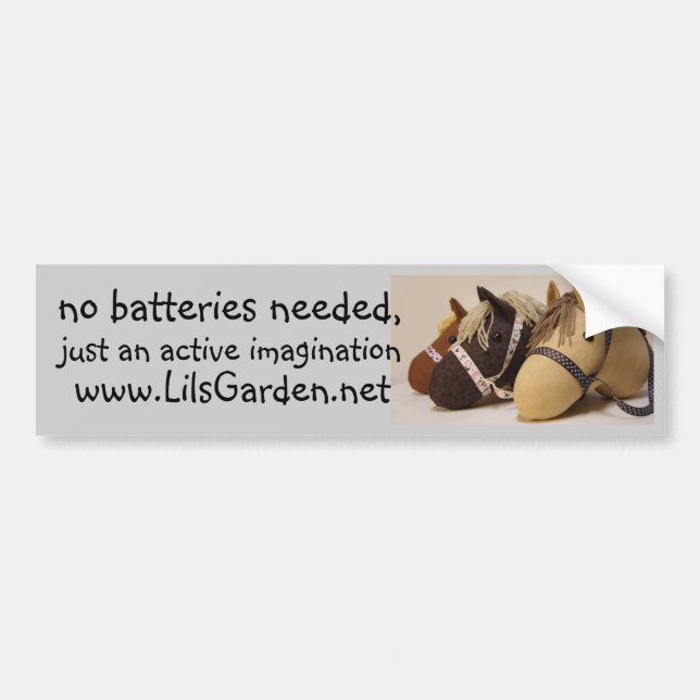 no batteries needed bumper sticker (Front)