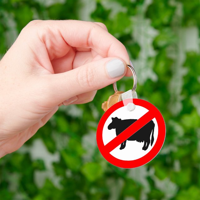 No Beef Sign Animal Keychain (Creator Uploaded)