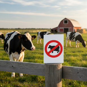 No Beef Sign Invitation