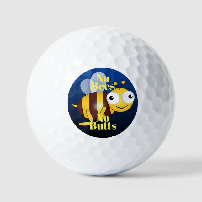 No Bees No Butts Golf Ball (Front)