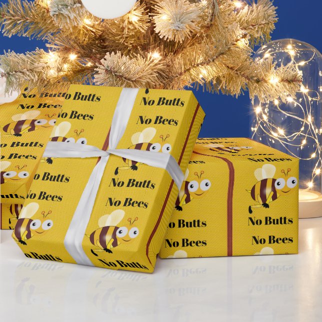 No Bees No Butts Wrapping Paper (Holidays)