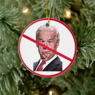 NO BIDEN CERAMIC ORNAMENT