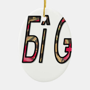 no bigiji.png ceramic ornament