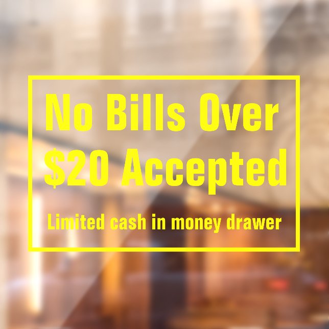 No Bills Over $20 Dollars Accepted Limited Cash  (Sheet 2)