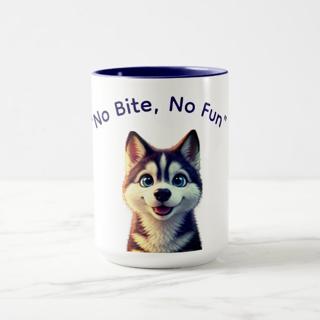 No Bite No Fun Dog Meme Mug (Center)