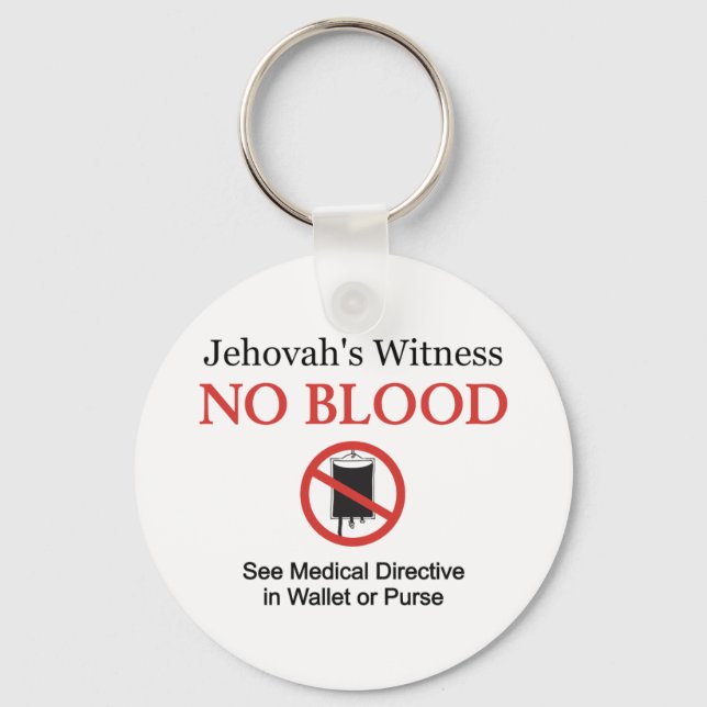 No Blood Key Ring (Front)