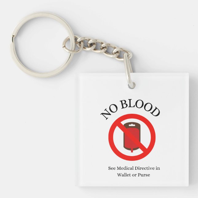 "No blood" keychains (Front)