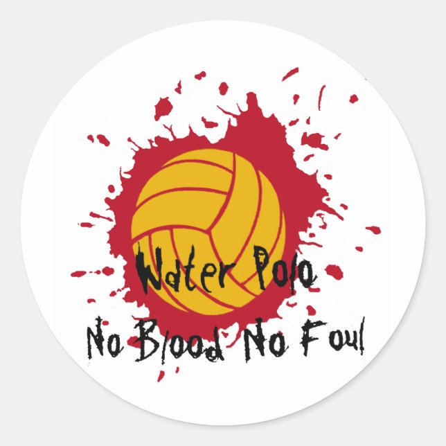 No Blood No Foul Classic Round Sticker (Front)
