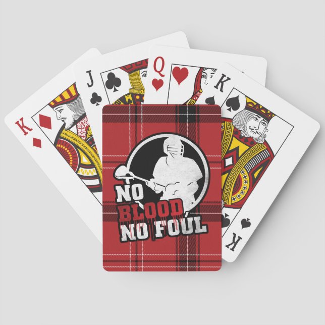 No Blood No Foul Lacrosse Card Deck (Back)