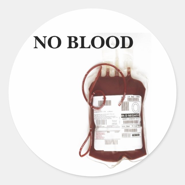 No Blood Sticker (Front)
