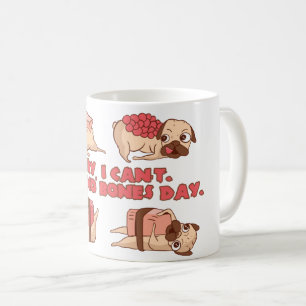 No Bones Day Pug - Funny sushi Pugs Coffee Mug