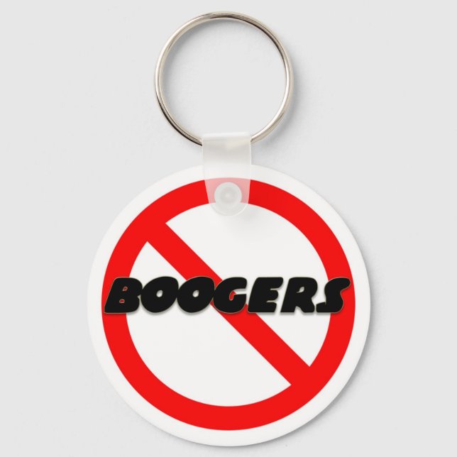 No Boogers Key Ring (Front)