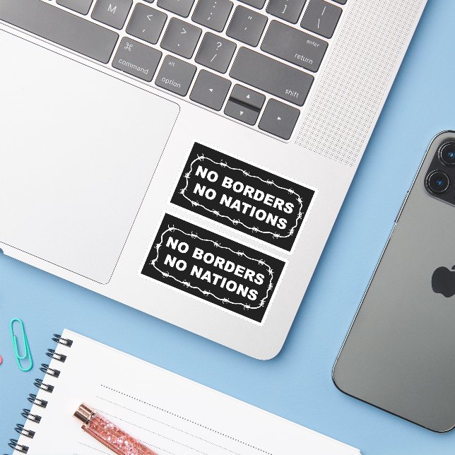 No Borders No Nations Sticker Pack (Laptop w/ iPhone)