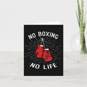 No Boxing No Life Punch Boxing Gloves Martial Arts Card