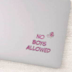 No Boys Allowed Custom Text Pink Flare
