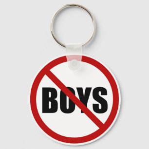 No Boys Allowed Icon Keychain