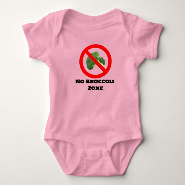 No Broccoli  Baby Bodysuit (Front)