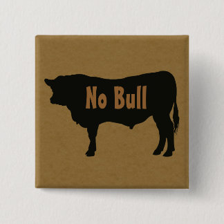 No Bull Angus Bull Button