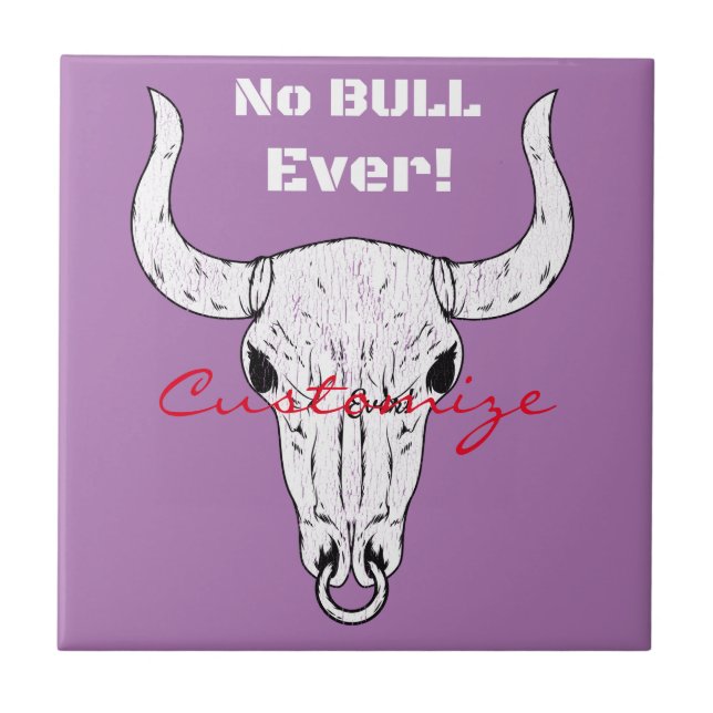 No Bull Ever Thunder_Cove Ceramic Tile (Front)