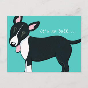 No Bull Funny Miniature Bull Terrier Custom Postcard