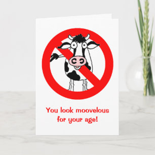 NO BULL! Over the hill birthday card. Card